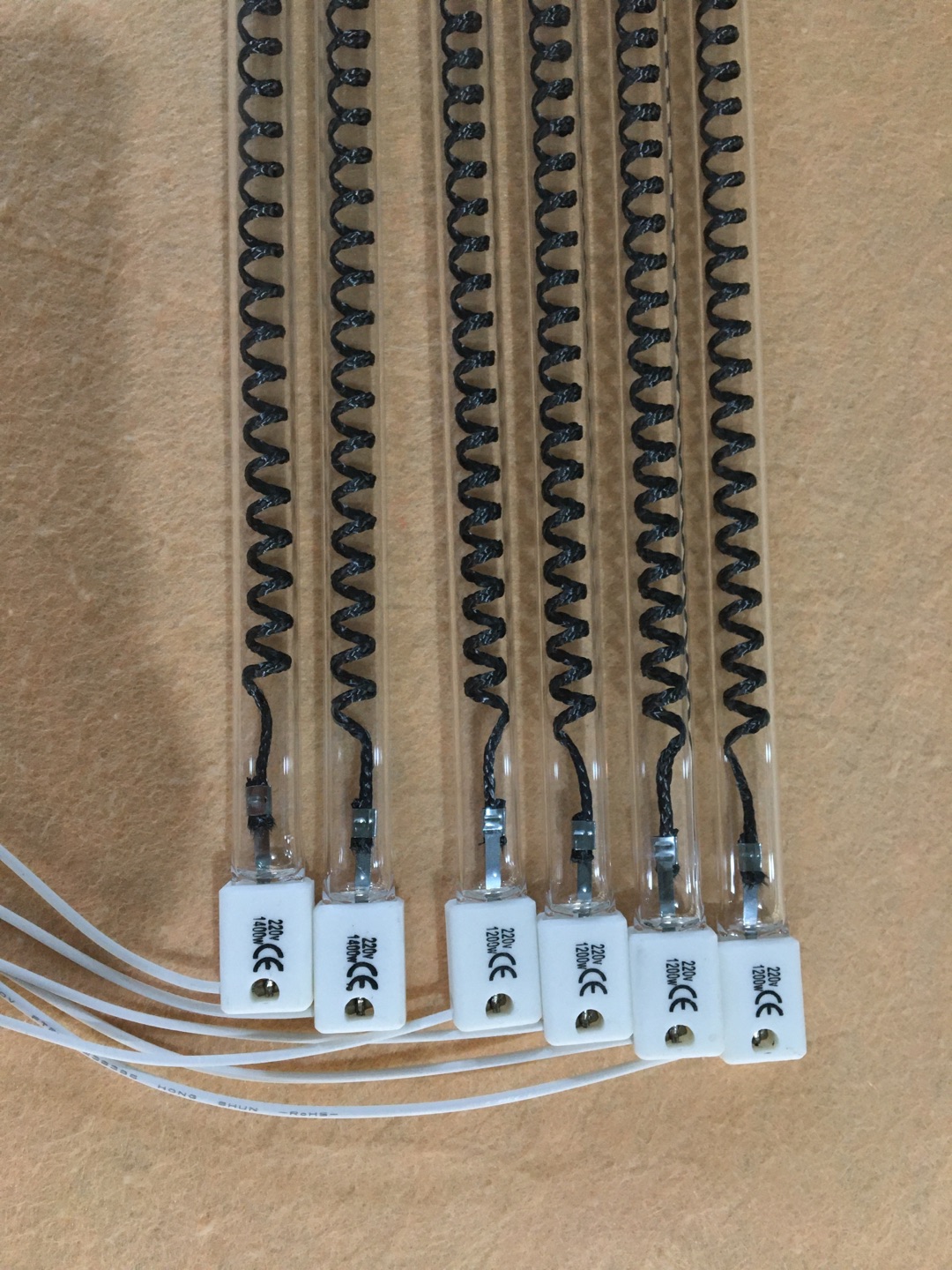 Customize Infrared drying lamp carbon heating element 800mm 2000w SK15 carbon fiber heating lamps
